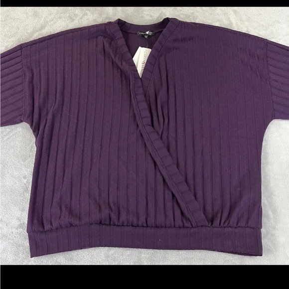 Curvy Sense womens long sleeve wrap front sweater blouse size 3X - Picture 1 of 5